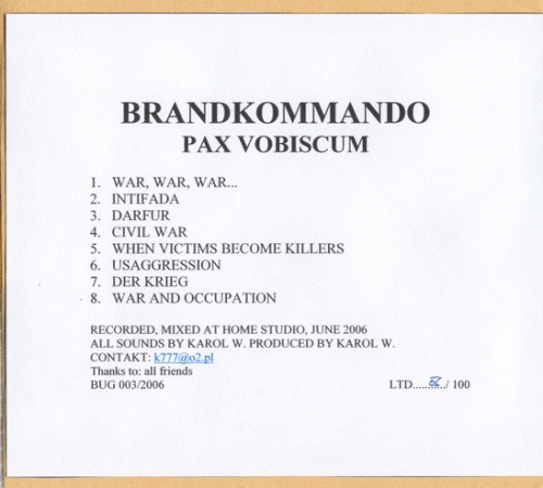 Brandkommando : Pax Vobiscum